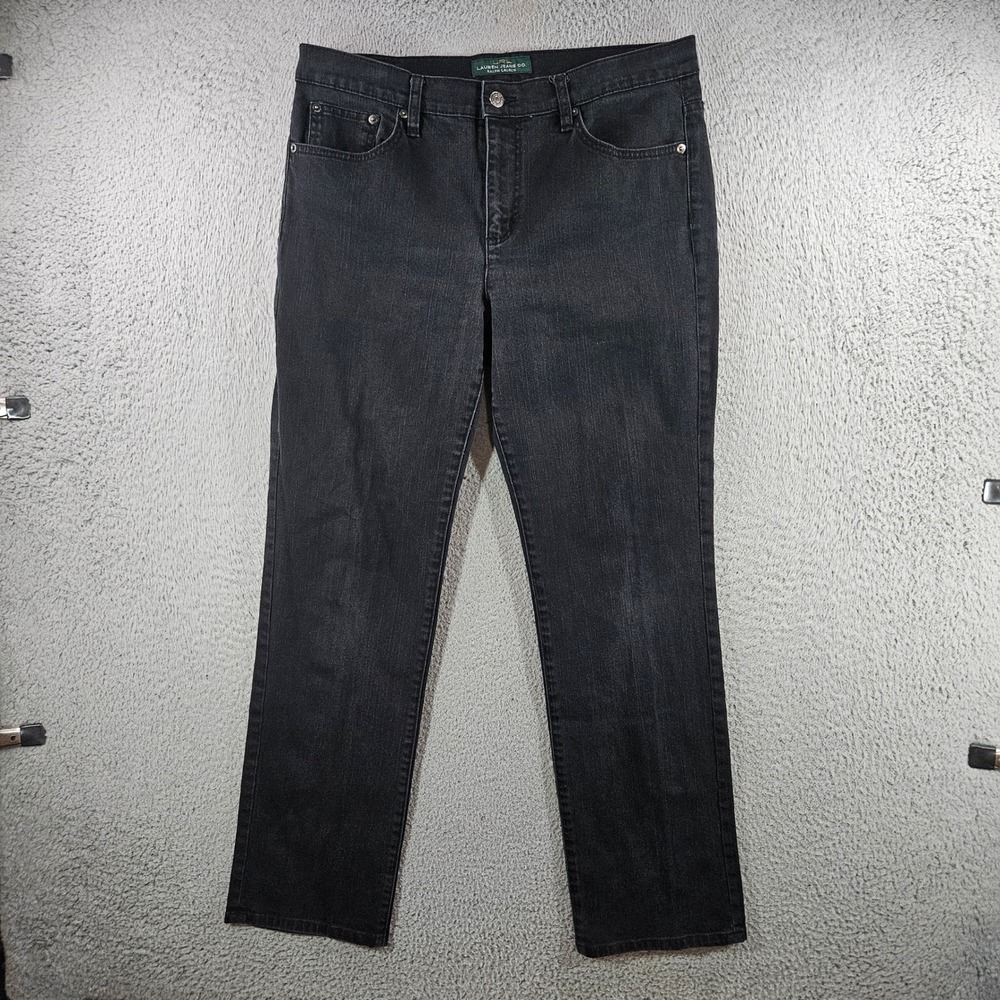 Lauren Ralph Lauren Classic Straight Leg Jeans Black Denim Womens 12 34x30